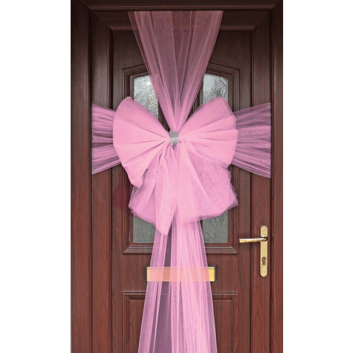 Pink Deluxe Pre-Made Door Bow Decoration | Partyrama