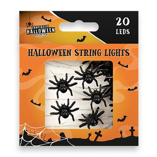 Halloween Spiders String Light Decoration 190cm | Partyrama