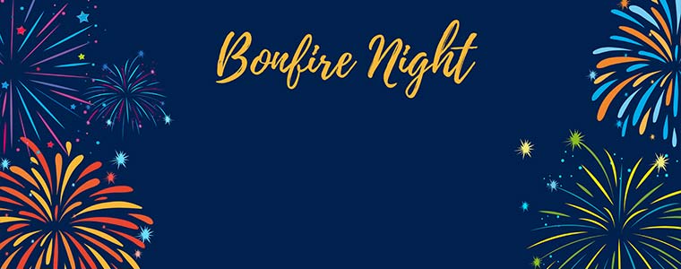 Bonfire Night Blue Design Medium Personalised Banner – 6ft x 2.25ft ...