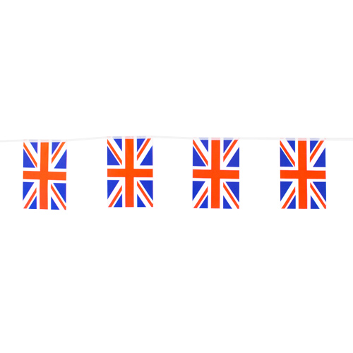 Union Jack Fabric Flag Bunting 36m (10 x 3.6m) | Partyrama
