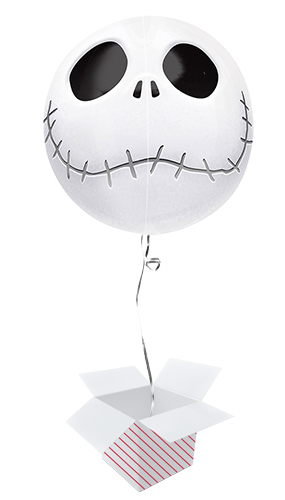 Jack Skellington Halloween Orbz Foil Helium Balloon Inflated