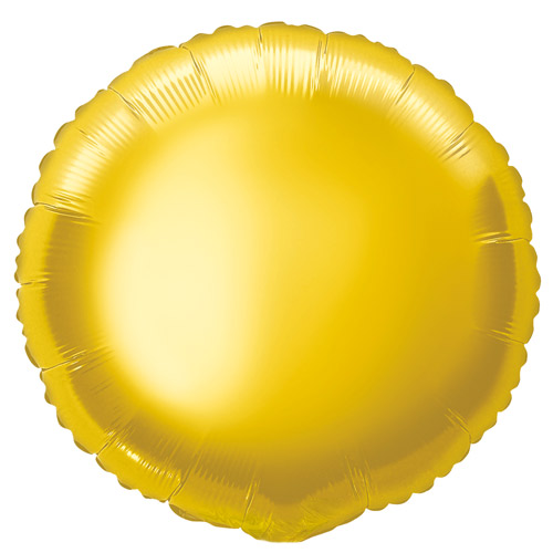 Classic Gold Round Foil Helium Balloon 46cm / 18 in | Partyrama