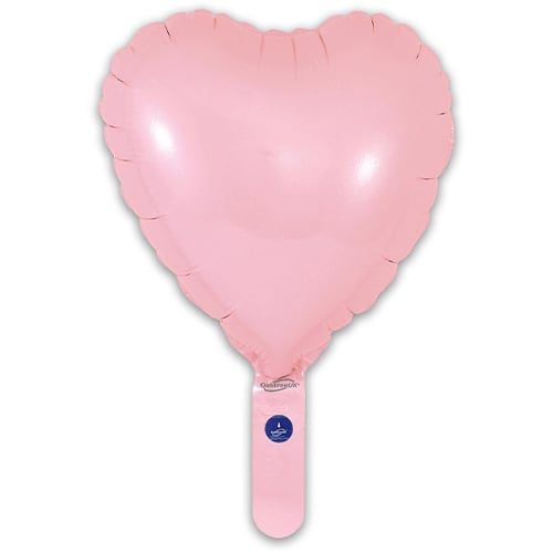 Matte Pink Heart Air Fill Foil Balloon 23cm / 9 in - Pack of 5 | Partyrama