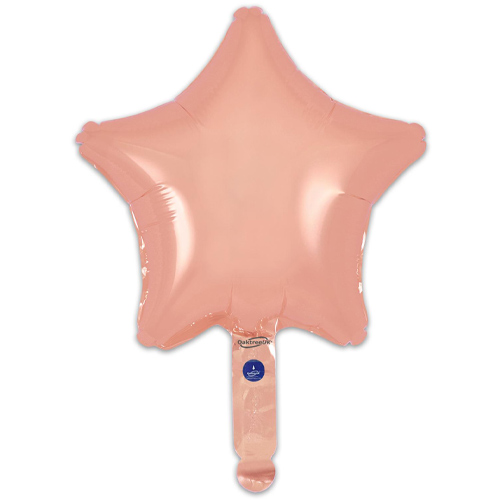 Rose Gold Star Air Fill Foil Balloon 23cm / 9 in - Pack of 5 | Partyrama
