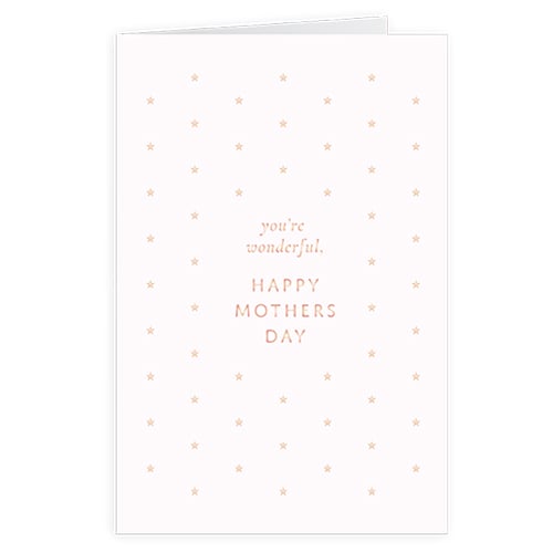 You're Wonderful Happy Mother's Day Greeting Card with Envelope