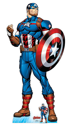 Captain America Superhero Comic Book Art Marvel Lifesize Cardboard ...