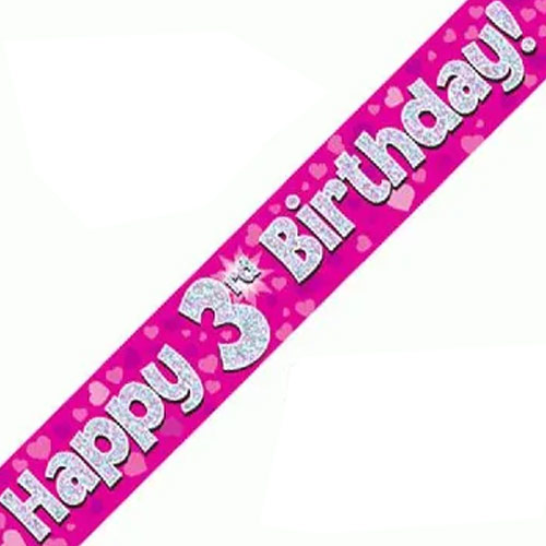 Striscione Festone Olografico Per 80° Compleanno – 2,7 Metri – Happy 80th Birthday Con Stelle – Multicolore, Riutilizzabile
