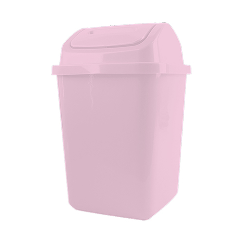 Pastel Pink Plastic Swing Top Bin Partyrama
