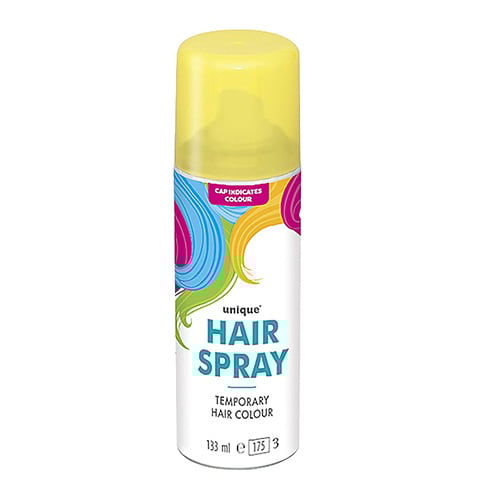Bright Yellow Temporary Hair Spray 133ml Partyrama