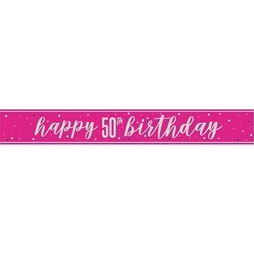 Creative Party Happy 50th Birthday Banner 9ft