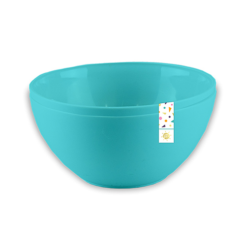 Turquoise Blue Small Round Plastic Reusable Bowls Pack of