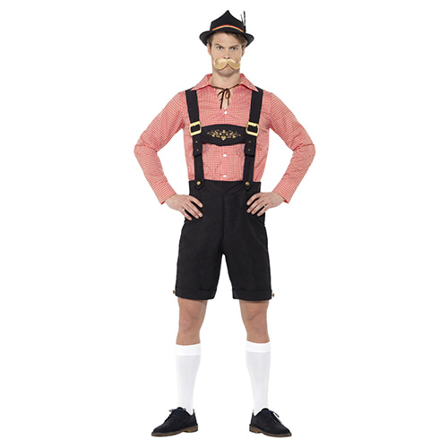 Beer Festival Red Fancy Dress Costume Adult Mens Large | Partyrama
