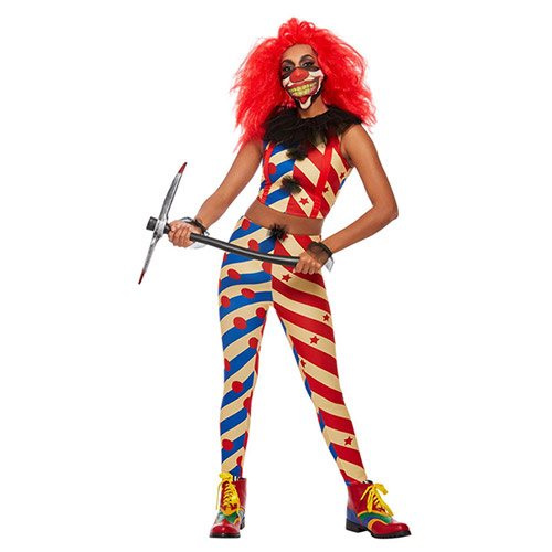 Disfraz De Payaso De Circo Retorcido Para Niñas – Talla Medium, ¡ideal Para Fiestas Y Carnaval!