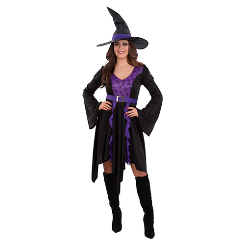 Practical Spell Witch Fancy Dress Costume Ladies Large UK 16-18