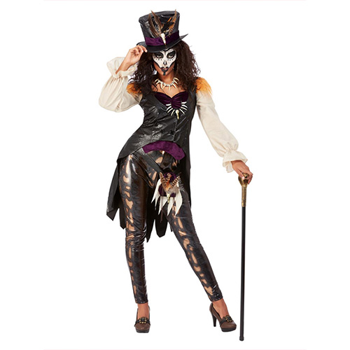Voodoo Witch Doctor Deluxe Fancy Dress Costume Ladies Medium - UK 12-14 |  Partyrama