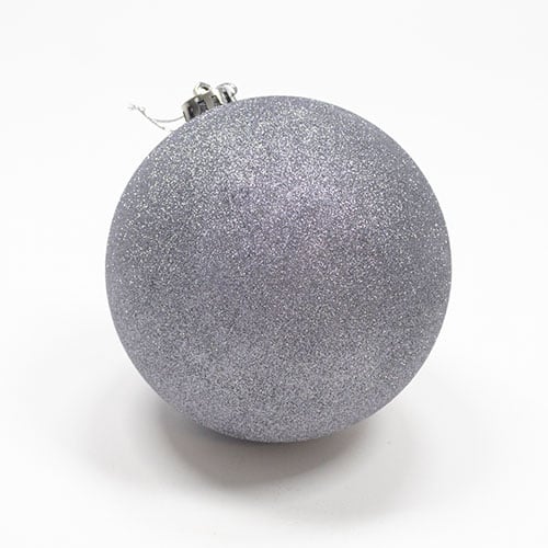Dark Grey Glitter Shatterproof Christmas Bauble 15cm Partyrama