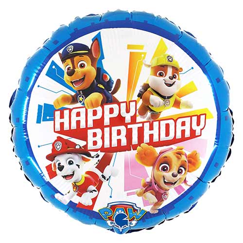 Paw Patrol Number 4 Giant Helium Foil Balloon - Inflated Balloon in a Box | Multi - Groceries