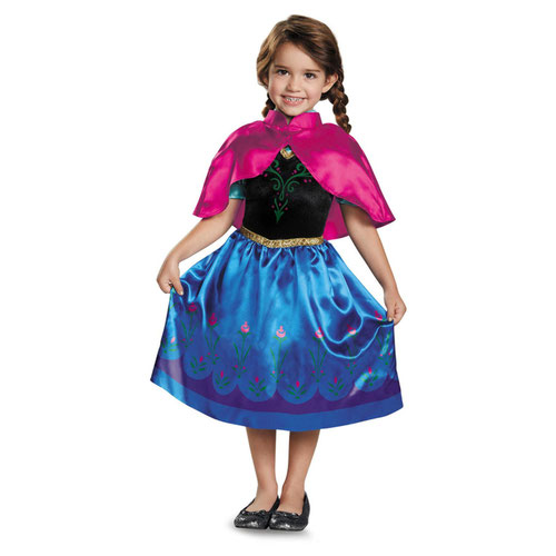 Anna Travelling Classic Disney Frozen Girls Fancy Dress Costume