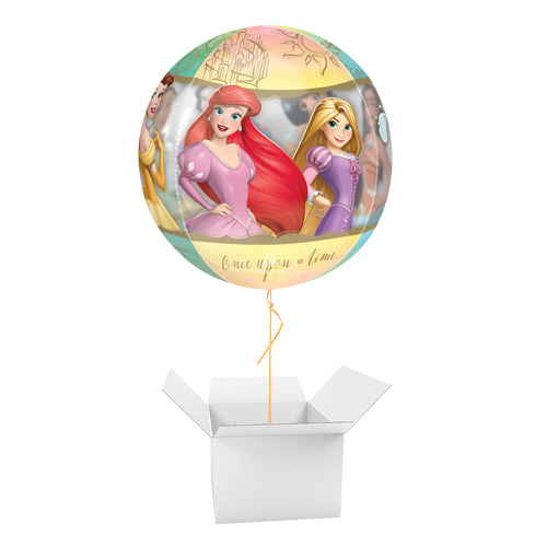 Disney Princess See-Through Orbz Foil Helium Balloon - Inflated Balloon ...