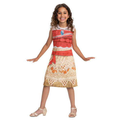Moana Vaiana Disney Basic Girls Fancy Dress Costume Kids Age 7-8 | Partyrama
