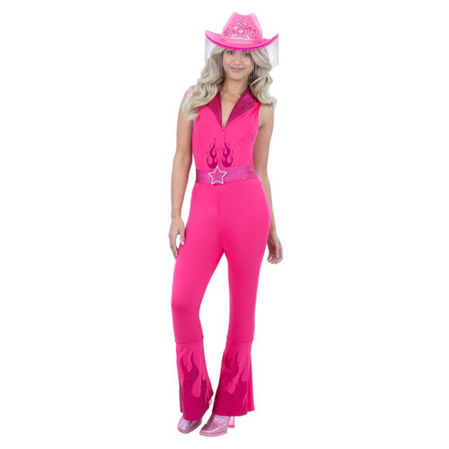 Pink Glamorous Cowgirl Fancy Dress Costume Ladies Medium - UK 12-14 |  Partyrama