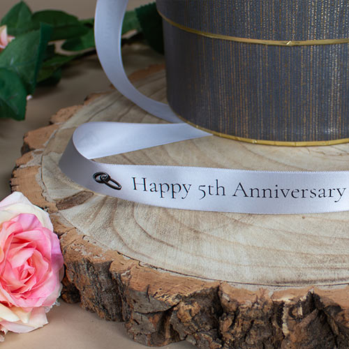 Personalised Anniversary Custom Printed Ribbon | Partyrama