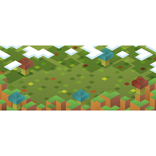 Minecraft Tree Party Pixel Block Party Trees PVC Personalised Party Sign Decoration | Partyrama