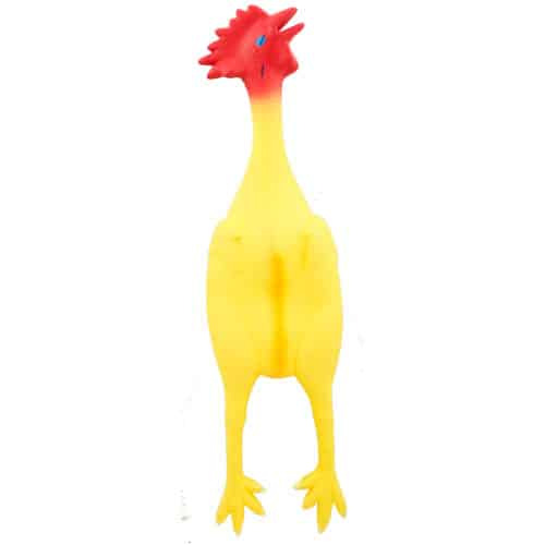 Plucked Rubber Chicken Squeaky Toy 45cm Partyrama