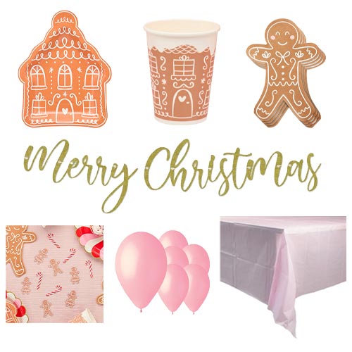 Gingerbread House Christmas 8 Person Deluxe Party Pack | Partyrama