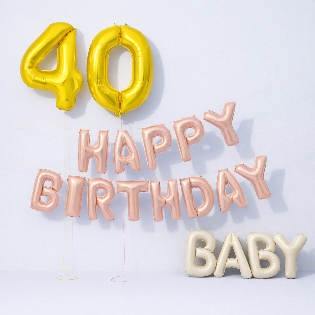 Numbers, Letters & Phrase Balloons