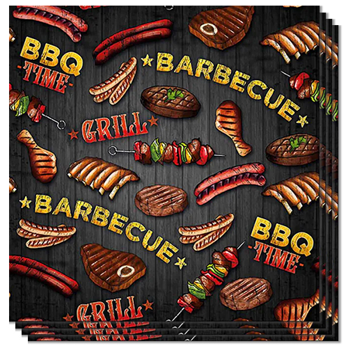 BBQ Time Paper Luncheon Napkins 3 Ply 33cm - Pack of 20 | Partyrama
