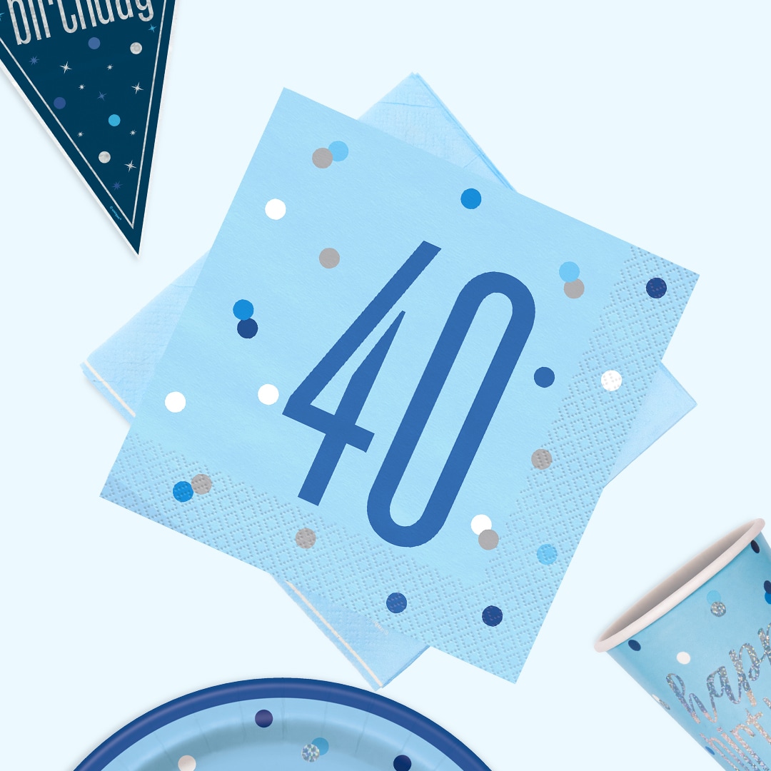 Blue Glitz 40th Birthday
