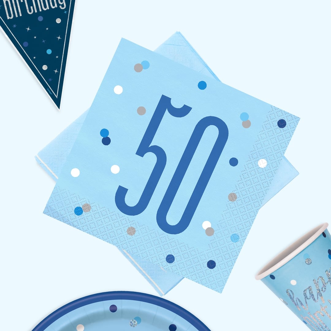 Blue Glitz 50th Birthday