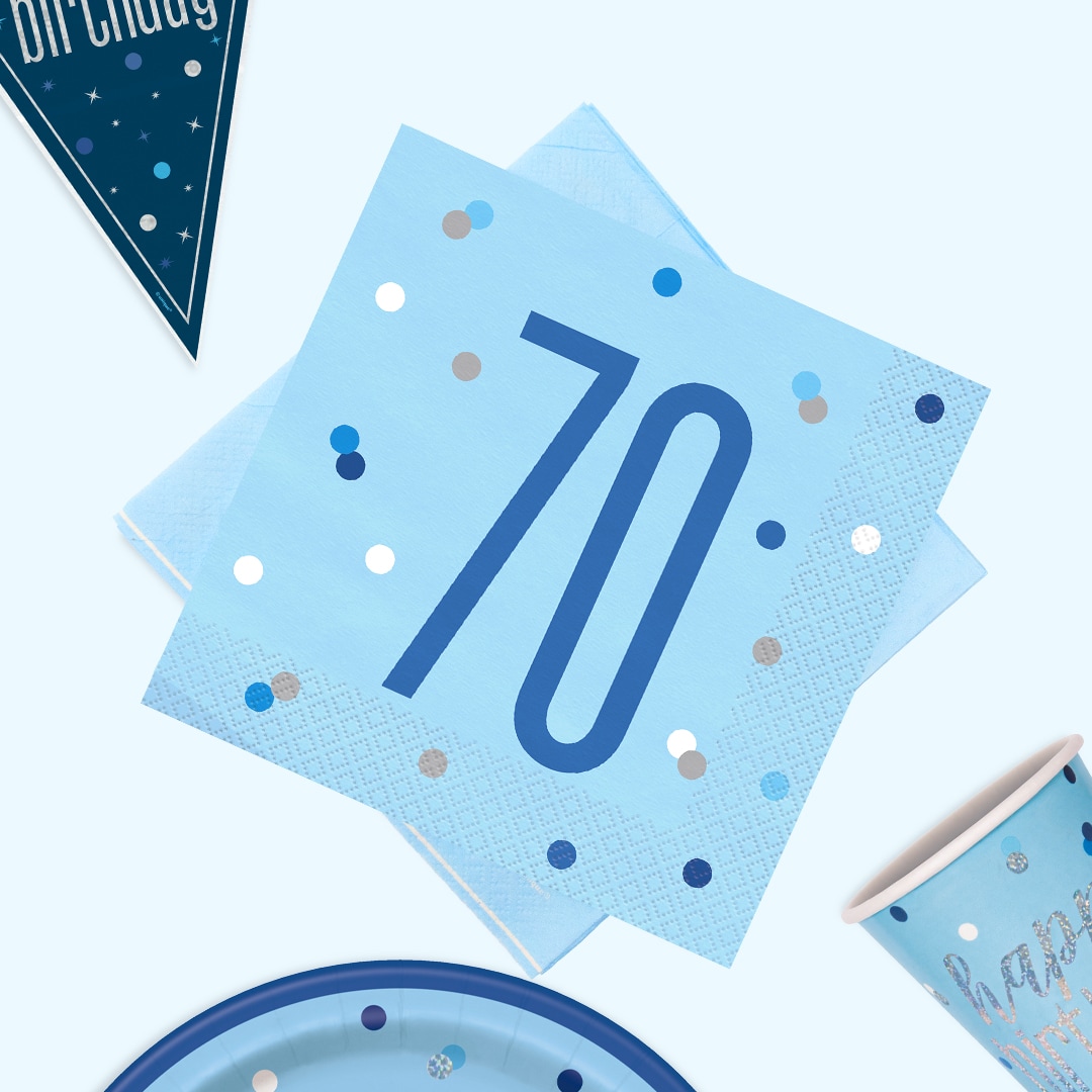 Blue Glitz 70th Birthday