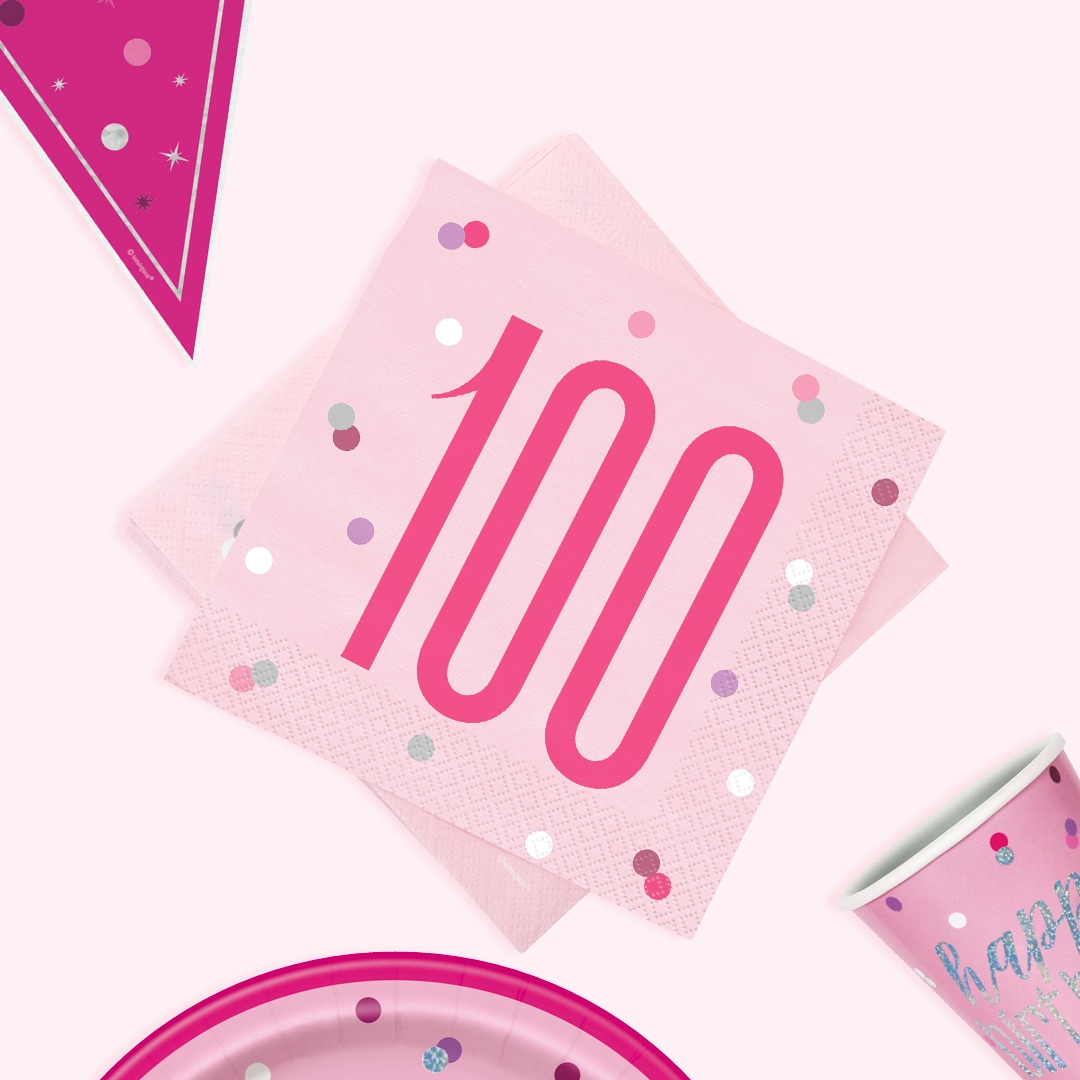 Pink Glitz 100th Birthday